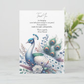 Majestueuze Pauw Bedankkaart (Staand voorkant)