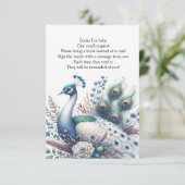 Majestueuze Pauw Informatiekaartje (Staand voorkant)