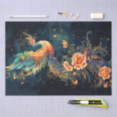 Majestueuze Phoenix met bloemenaccenten Tissuepapier (Craft)