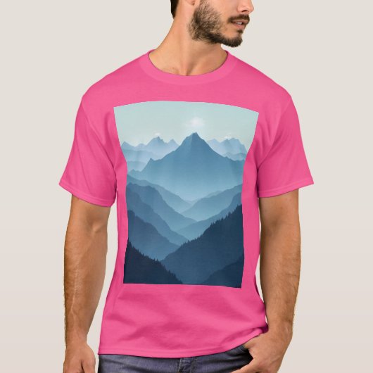 Majestueuze pieken en sereniteit van de bergketens t-shirt (Voorkant)