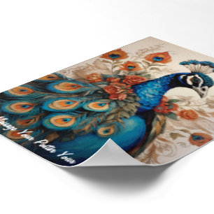 Majestueuze pracht: de Boho Peacock Poster