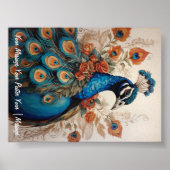 Majestueuze pracht: de Boho Peacock Poster (Voorkant)