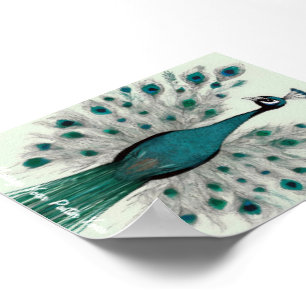 Majestueuze pracht: de Boho Peacock Poster