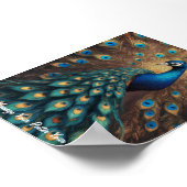 Majestueuze pracht: de Boho Peacock Poster (Hoek)