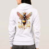 Majestueuze Queen Bee illustratie met een kroon Hoodie (Achterkant)