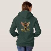 Majestueuze Queen Bee illustratie met een kroon Hoodie (Achterkant volledig)