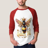 Majestueuze Queen Bee illustratie met een kroon T-shirt (Voorkant)