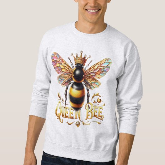 Majestueuze Queen Bee illustratie met een kroon Trui (Voorkant)