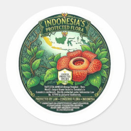 Majestueuze Rafflesia Arnoldii Kunst - Zeldzame In Ronde Sticker