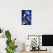 Majestueuze Ram Astrologie Realistisch Schilderen Poster (Thuiskantoor)