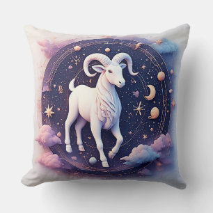 Majestueuze Ram Omringd door Glinsterende Sterren Kussen