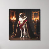 Majestueuze Renaissance Hondenportret  Kaars Canvas Afdruk (Voorkant)