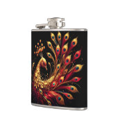 Majestueuze rode en gouden Peacock Heupfles (Links)