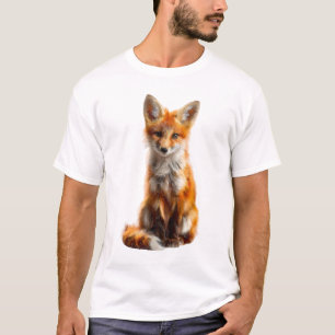Majestueuze Rode Vos Portret Illustratie Heren T-shirt