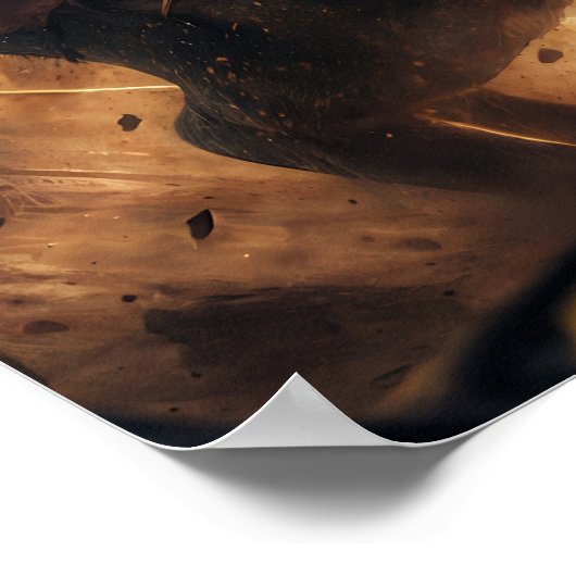 Majestueuze roodgetinte kruistocht ridder in de st poster (Hoek)