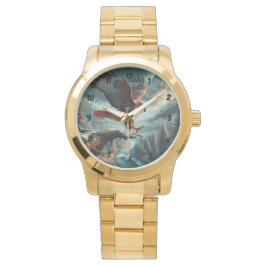 majestueuze roodstaarthaai springt omhoog horloge