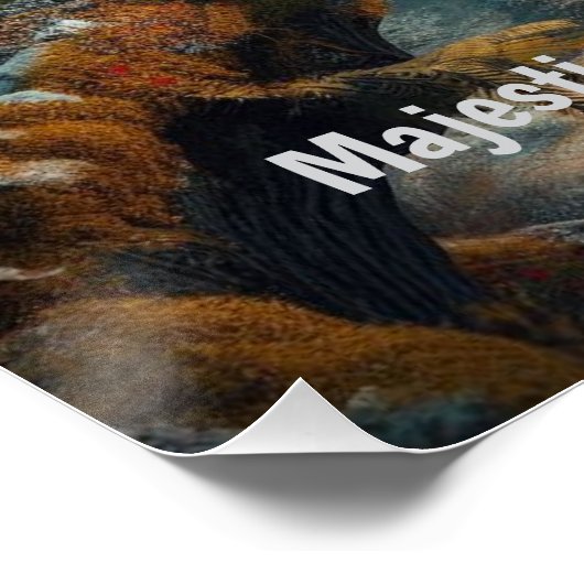 majestueuze roodstaarthaai springt omhoog perfect poster (Hoek)