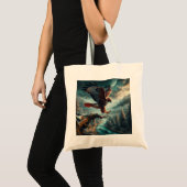 majestueuze roodstaarthaai springt omhoog tote bag (Voorkant (product))