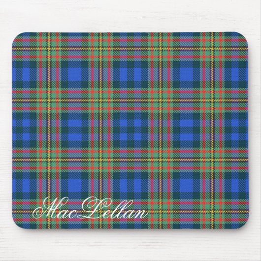 Majestueuze Schotse Clan MacLellan Tartan Muismat (Voorkant)