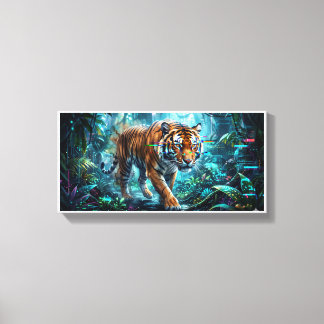 Majestueuze sluipende tijger Wildlife Canvas Print