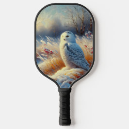 Majestueuze sneeuwuil in de wildernis pickleball paddle