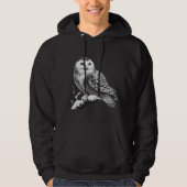 majestueuze sneeuwuil neergestreken hoodie (Voorkant)
