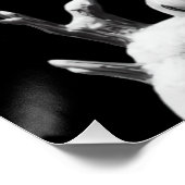 majestueuze sneeuwuil neergestreken perfect poster (Hoek)