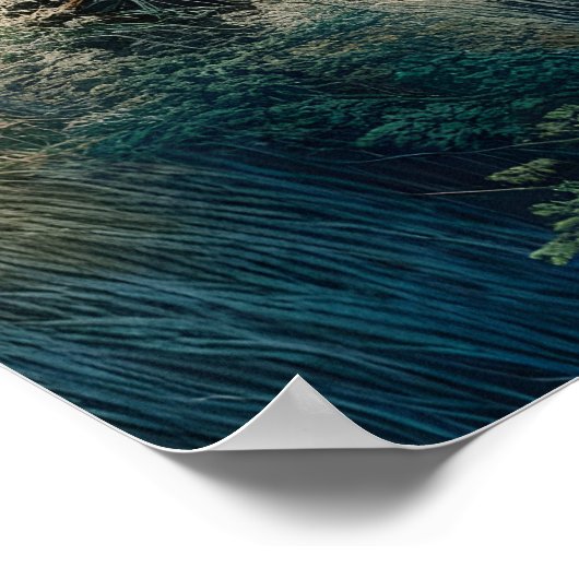 Majestueuze Stampede in Gouden Veld Poster (Hoek)