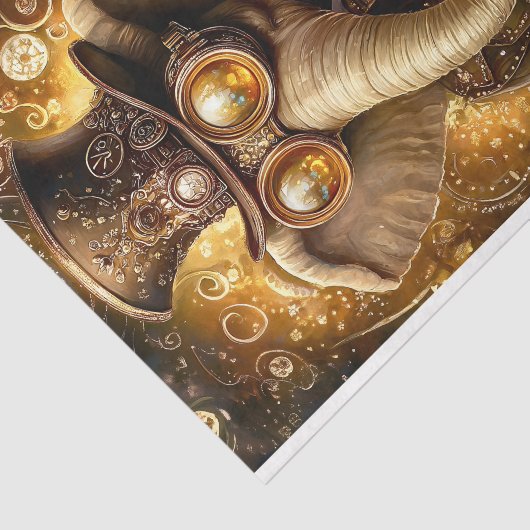 Majestueuze  Steampunk Elephant AT3 Decoupage Tissuepapier (Detail)