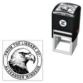 Majestueuze Steenarend Kop #5 Bibliotheek Boek Naa Zelfinktende Stempel (In situ)