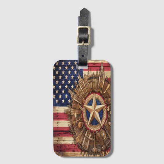 Majestueuze ster-spangled banner bagagelabel (Voorkant (verticaal))