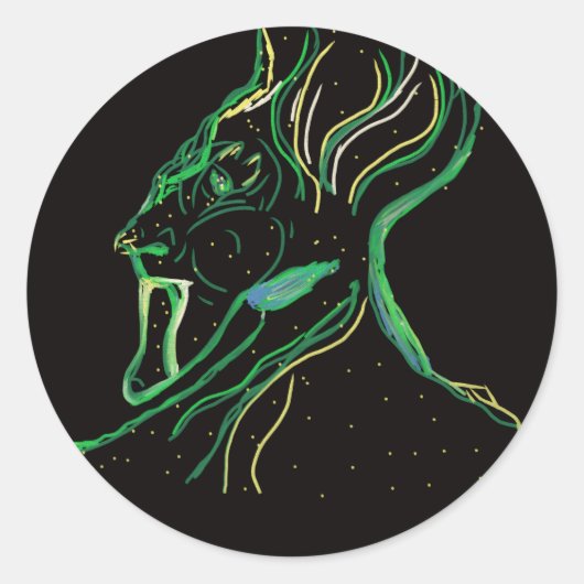 Majestueuze Sterrenbeeld Ronde Stickers (Voorkant)
