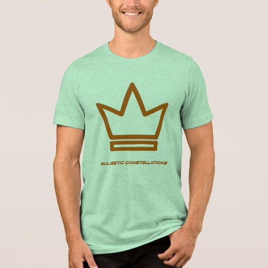 Majestueuze sterrenbeelden (groen en bruin) Tri-Blend shirt (Voorkant)