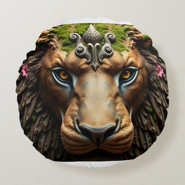 majestueuze synthese rond kussen (Voorkant)