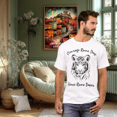 Majestueuze Tiger Line Art - Courage Runs Deep T-shirt