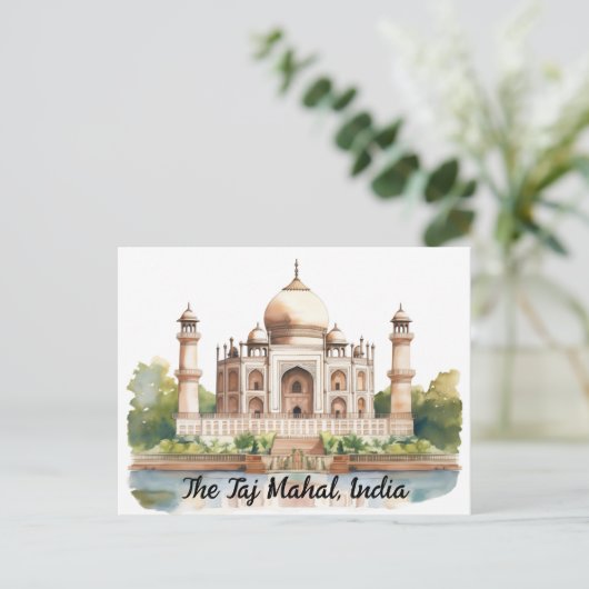 Majestueuze tijdloze schoonheid van de Taj Mahal Briefkaart (Staand voorkant)