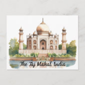 Majestueuze tijdloze schoonheid van de Taj Mahal Briefkaart (Voorkant)