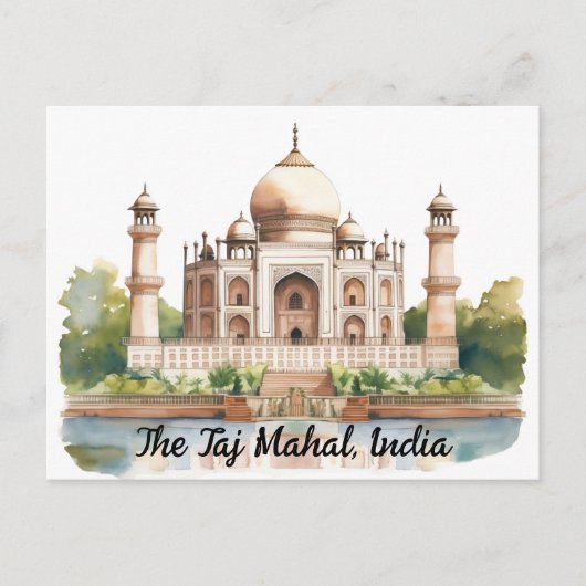 Majestueuze tijdloze schoonheid van de Taj Mahal Briefkaart (Voorkant)