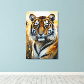 Majestueuze Tijger Canvas Afdruk (Insitu (Houten vloer))