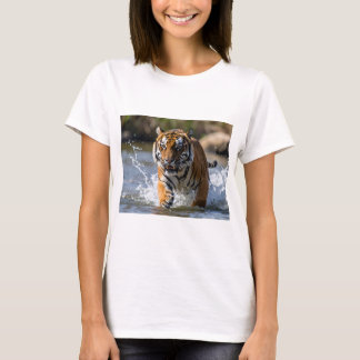 Majestueuze Tijger die door Water Rent T-shirt