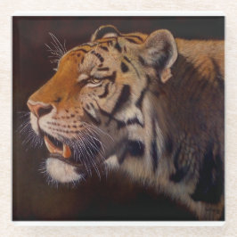 Majestueuze Tijger Glazen Onderzetter