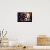 Majestueuze Tijger In Bos Poster (Keuken)