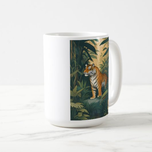 Majestueuze tijger in het Oerwoud Elegant Wildlife Koffiemok (Voorkant rechts)