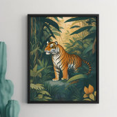 Majestueuze tijger in het Oerwoud Elegant Wildlife Poster