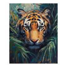 Majestueuze Tijger in Jungleblad