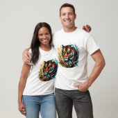 Majestueuze tijger in levendig Oerwoud T-shirt (Unisex)