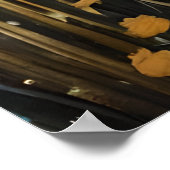 Majestueuze tijger in Waterverf Poster (Hoek)