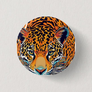 Majestueuze Tijger Ronde Button 3,2 Cm