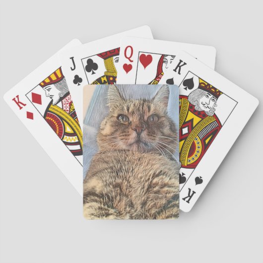 Majestueuze Tijgerkat  Pokerkaarten (Achterkant)