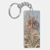 Majestueuze Tijgerkat  Sleutelhanger (Voorkant Links)